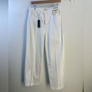 L'AGENCE Scottie High Rise Wide Leg Jean White